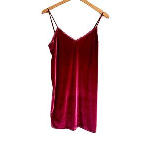 Victoria's Secret Slip Dress Sleepwear Velvet Red Size Small